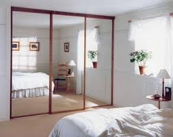 Mirror and bed
